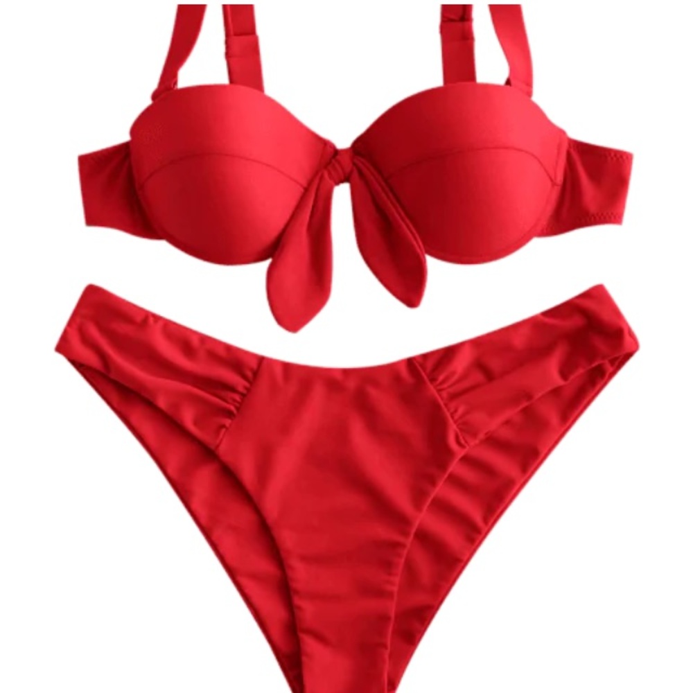 Push-up red bikini
